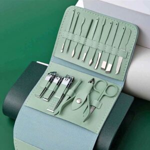 16 PCS Stainless Steel Nail Cutter Tool Set (Green)