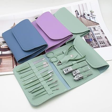 16 PCS Stainless Steel Nail Cutter Tool Set (Green)