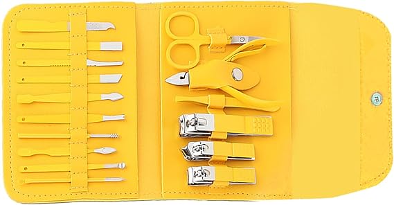 16 PCS Stainless Steel Nail Cutter Tool Set (Yellow)