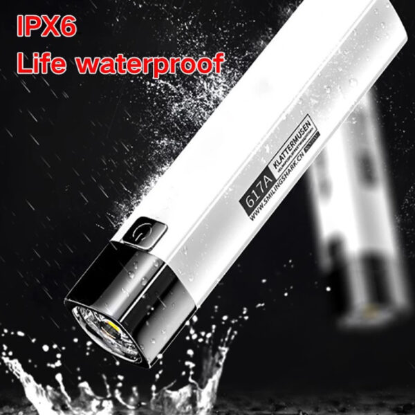 USB Rechargeable Multifunction Flashlight with Powerbank - Image 2