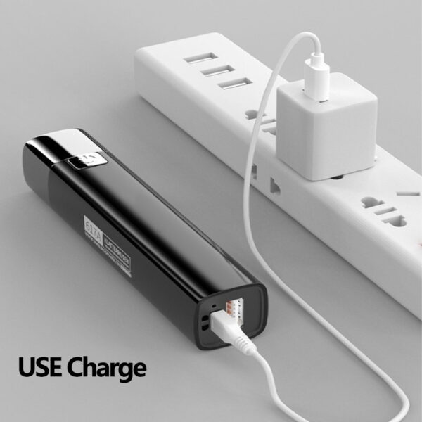 USB Rechargeable Multifunction Flashlight with Powerbank - Image 3